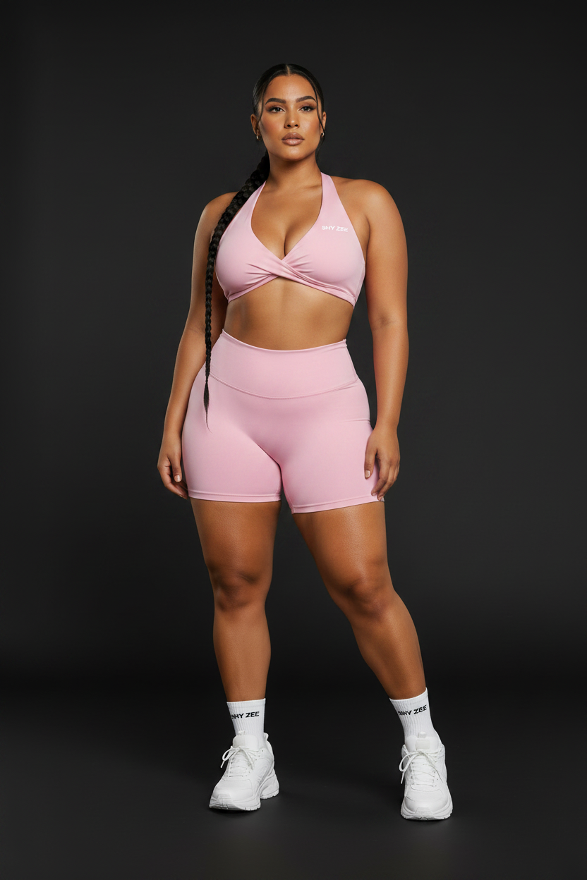 Fille marron brassière rose nœud SHY ZEE